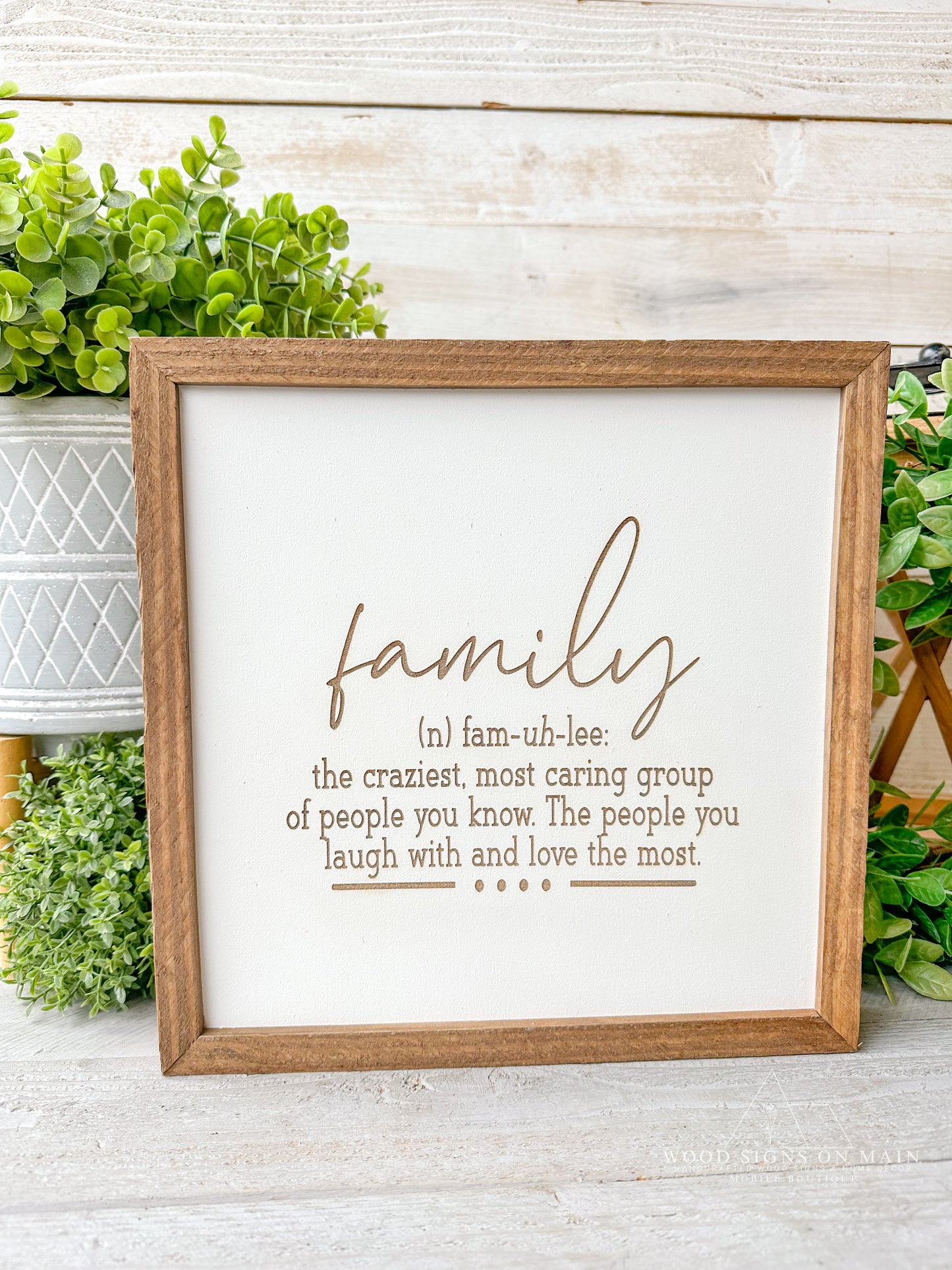 Family the craziest group of people.... laser engraved wood sign