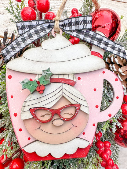 Mrs. Claus Hot Cocoa Ornament