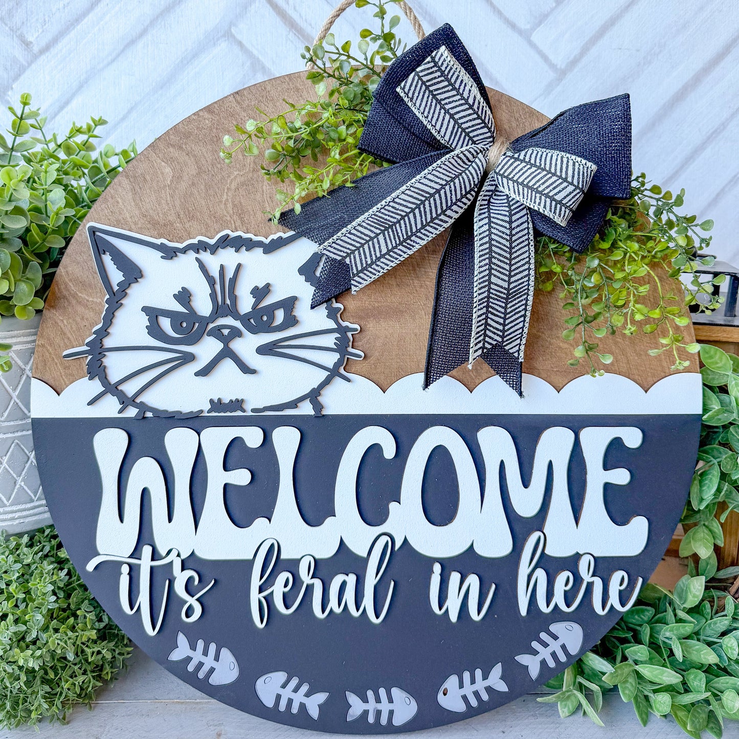 Welcome its feral in here 18 inch cat door round