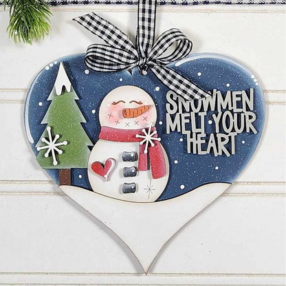 Snowmen Melt Your Heart Christmas Ornament