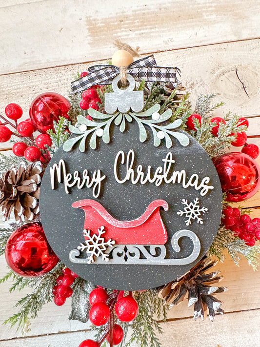 Merry Christmas with sled