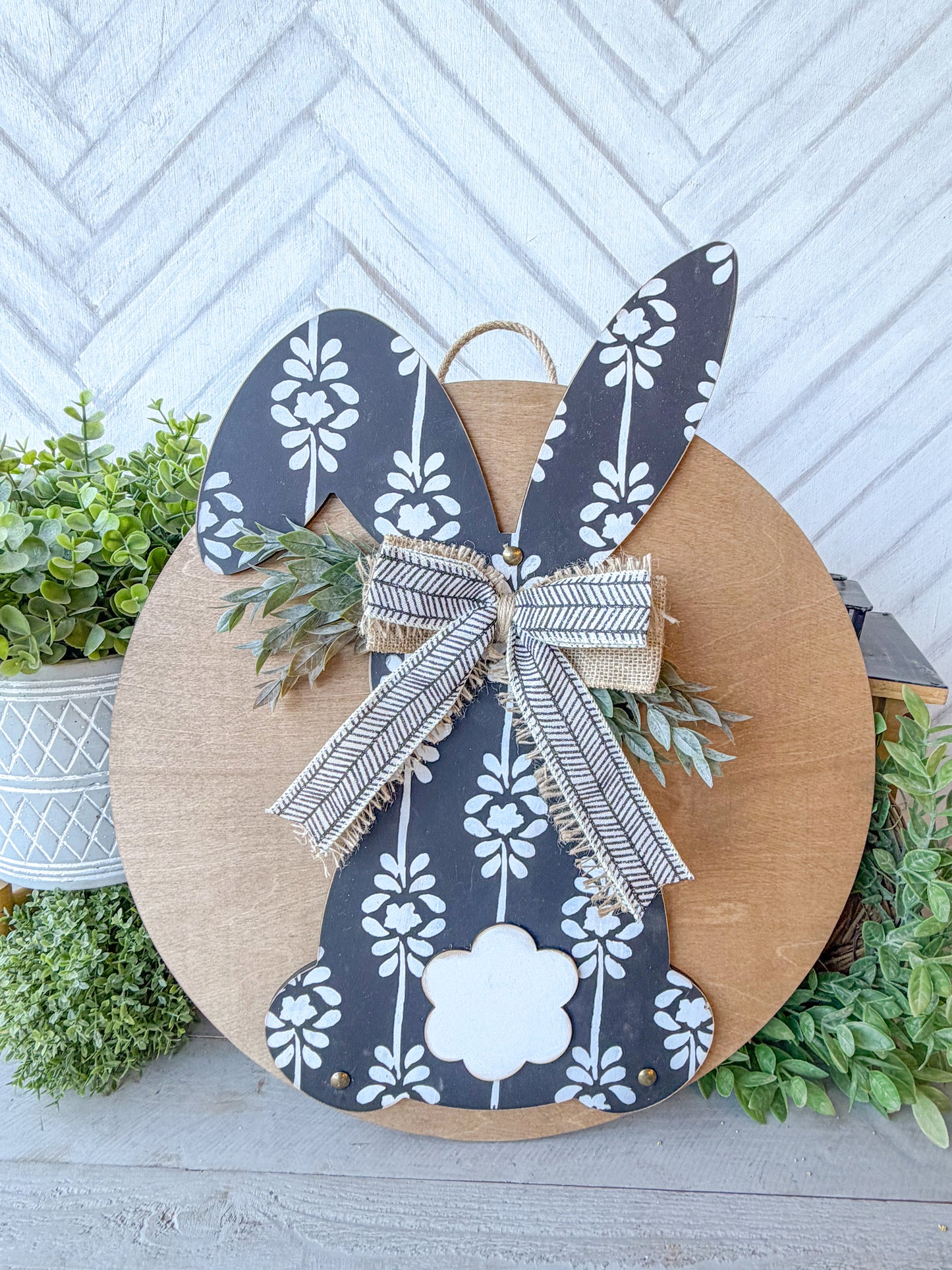 bunny shaped 18-inch door hanger