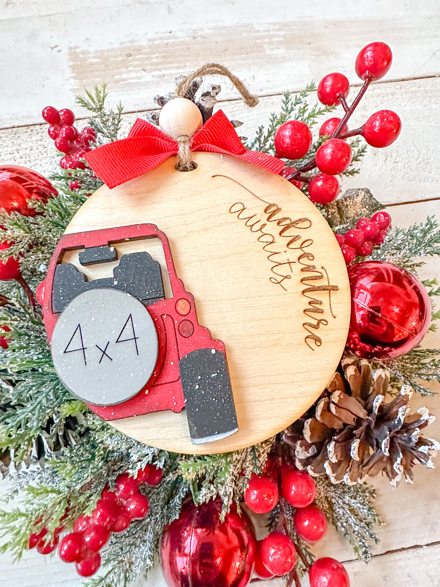 Adventure Awaits 4x4 Ornament