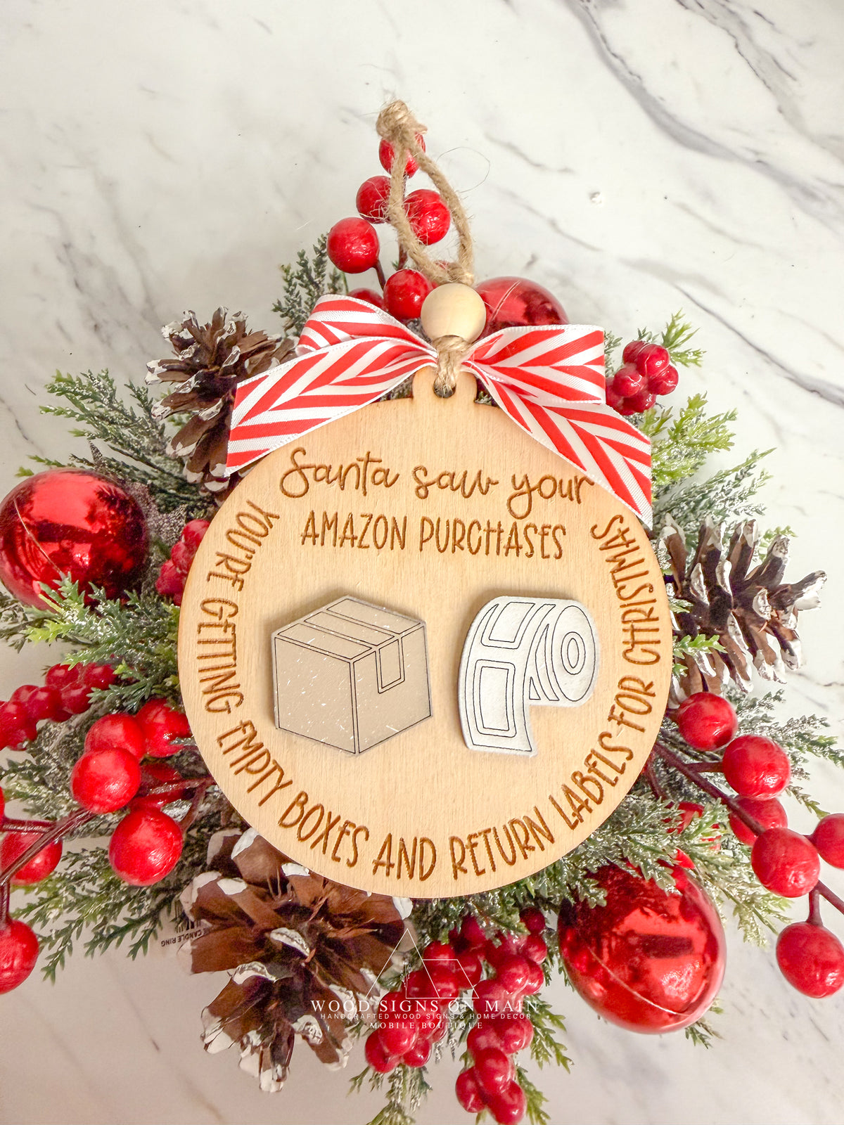 Santa saw ornament collection.