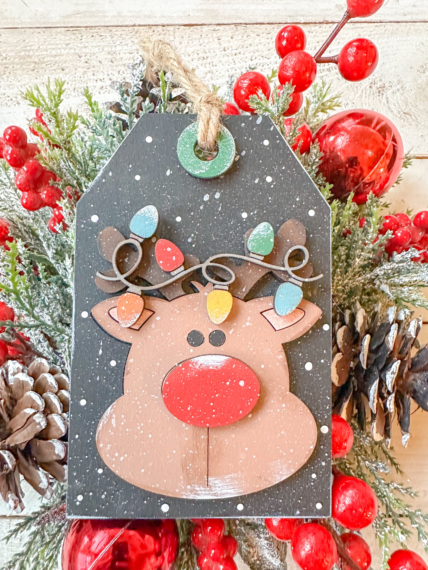 Reindeer Gift Tag Ornament