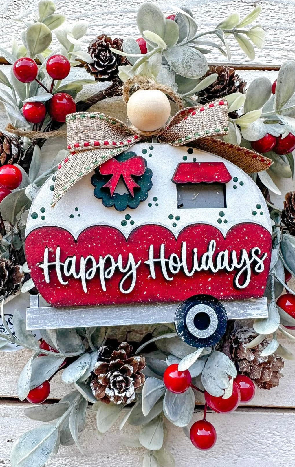 Happy Holidays Camper Ornament