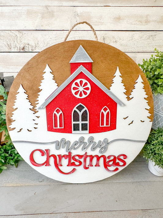 Merry Christmas church round