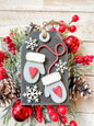 Mittens & Snowflakes Gift Card HolderTag Ornament