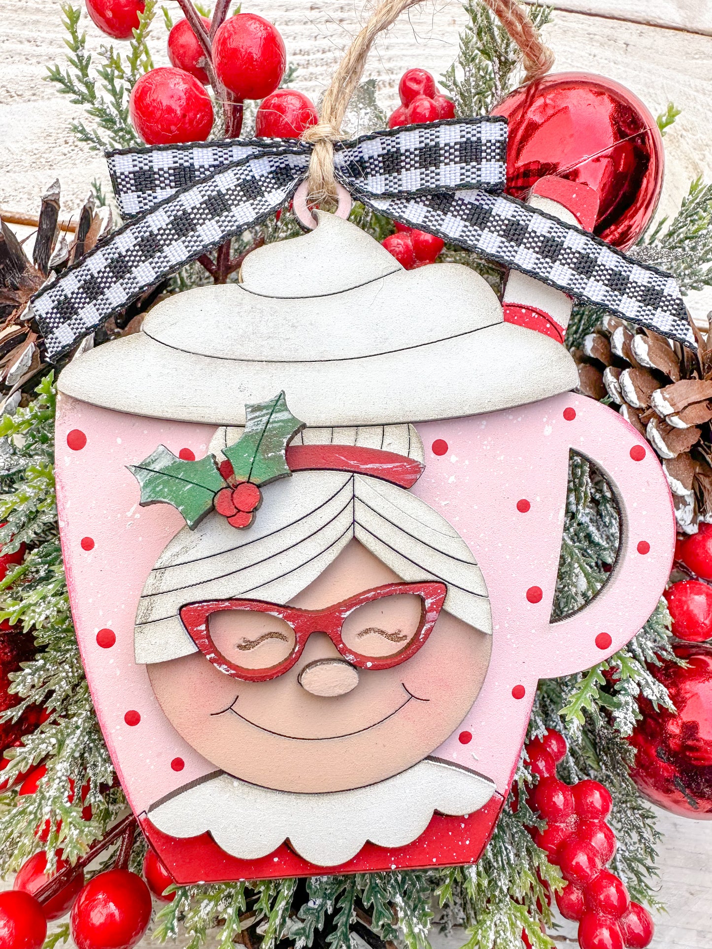 Mrs. Claus Hot Cocoa Ornament