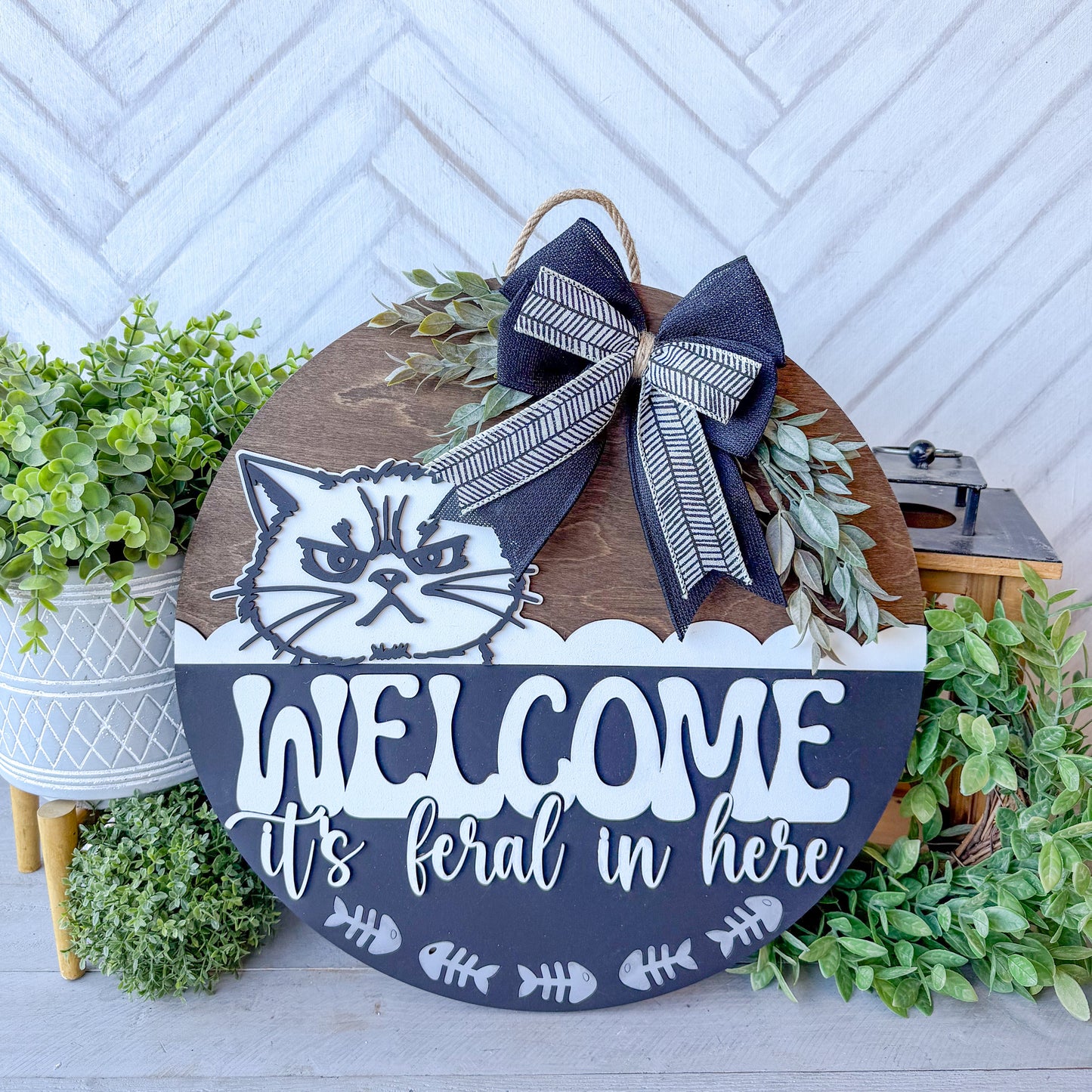 Welcome its feral in here 18 inch cat door round