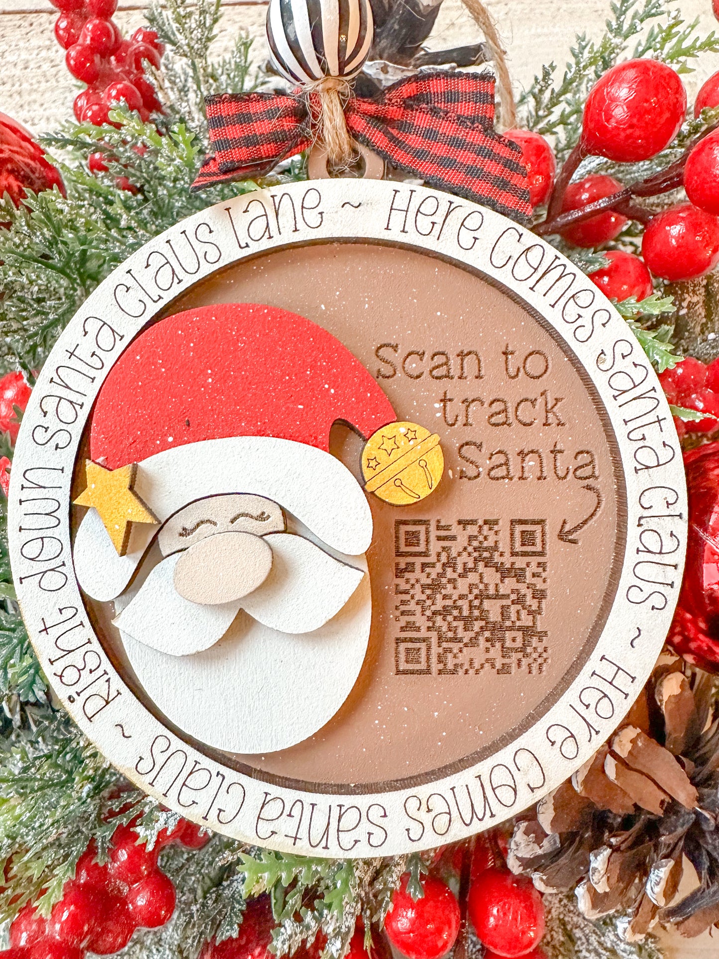 Santa tracker ornament