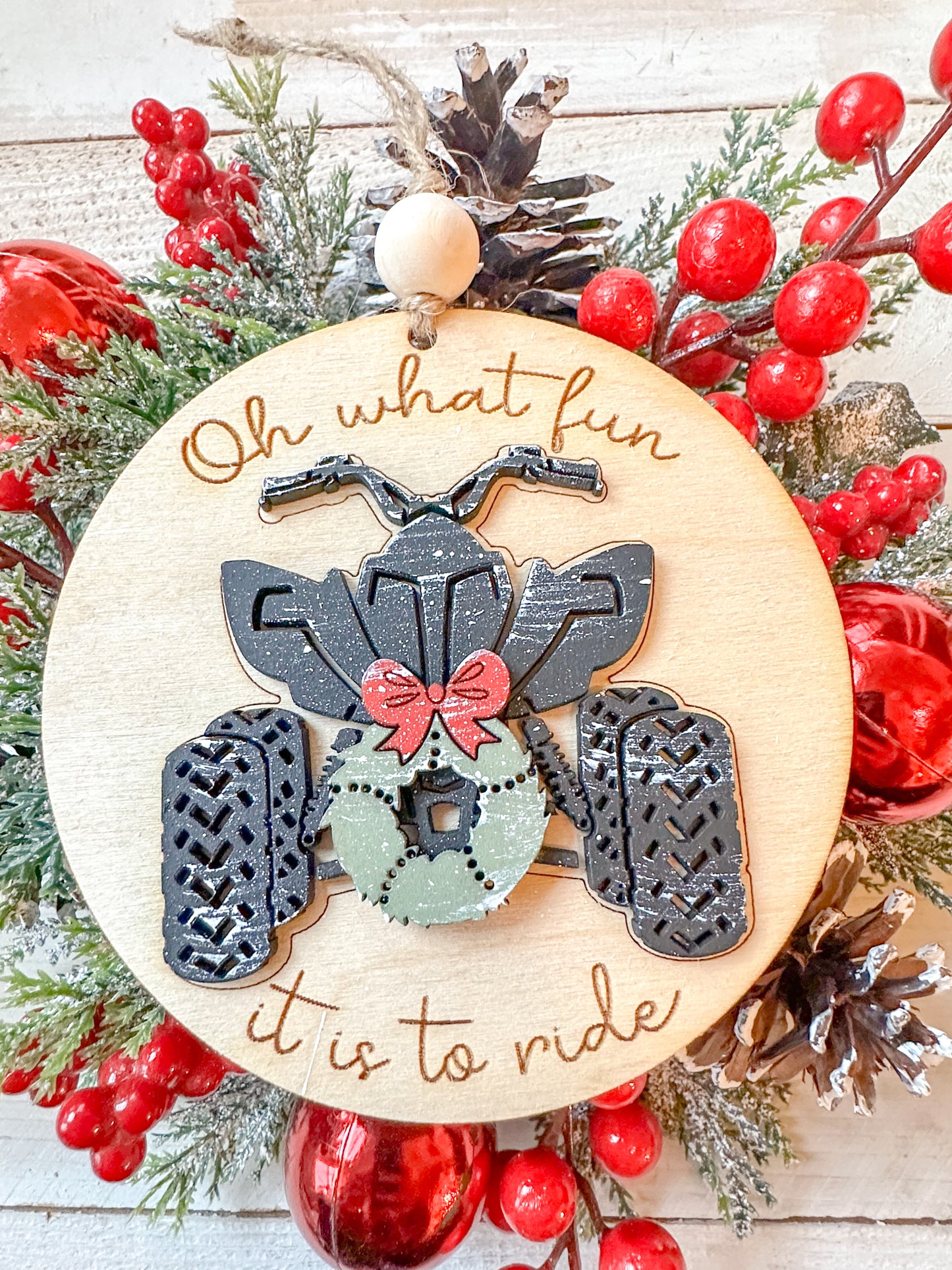 Oh, What Fun It Is to Ride Squad / Four-Wheeler Ornament: