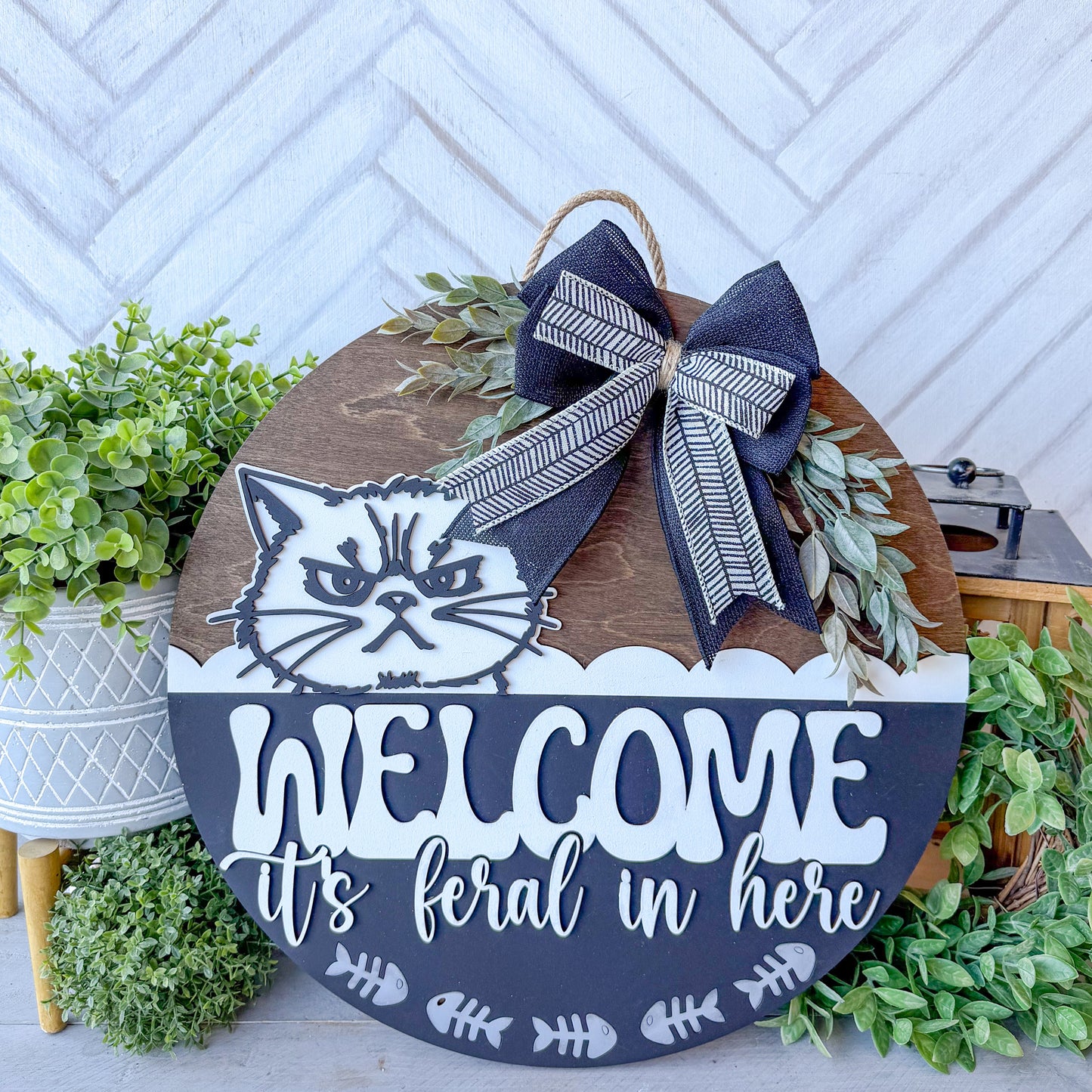 Welcome its feral in here 18 inch cat door round