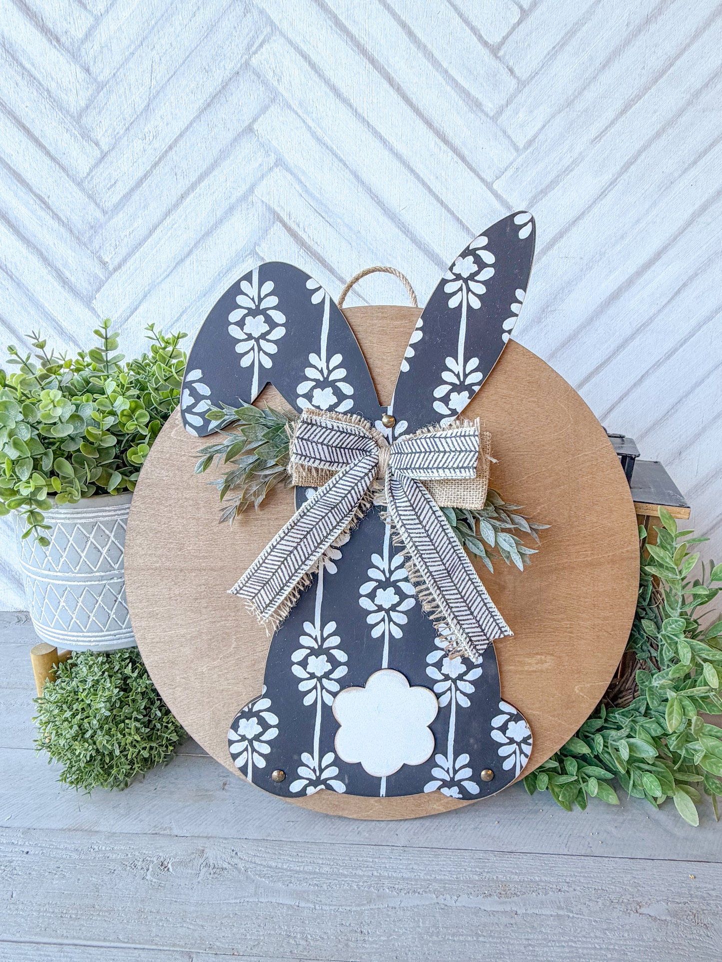 bunny shaped 18-inch door hanger