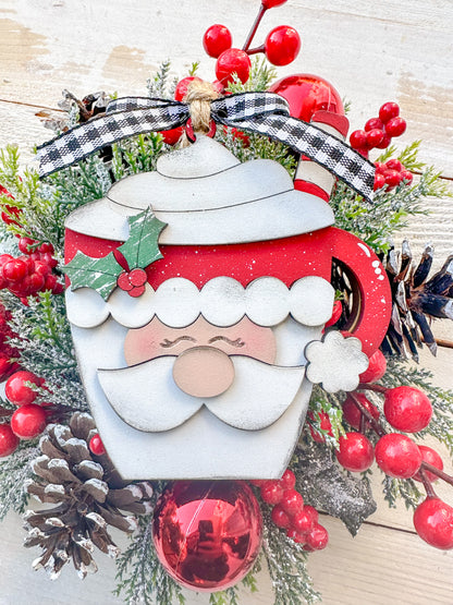 Santa Hot Cocoa Gift Card Holder Ornament