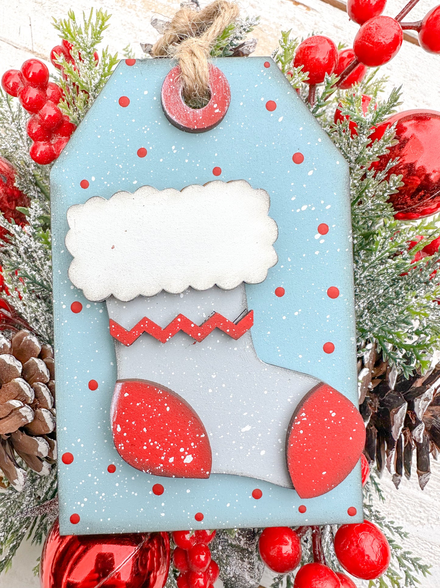 Christmas Stocking Gift Card HolderTag Ornament