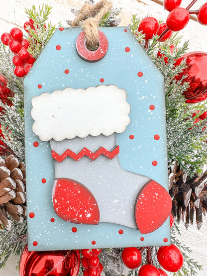 Christmas Stocking Gift Card HolderTag Ornament