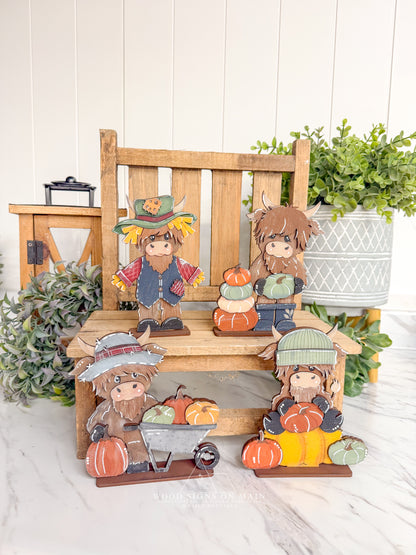 Fall Highland cows