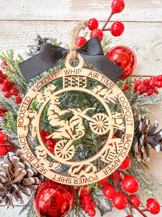 Motocross Action Ornament