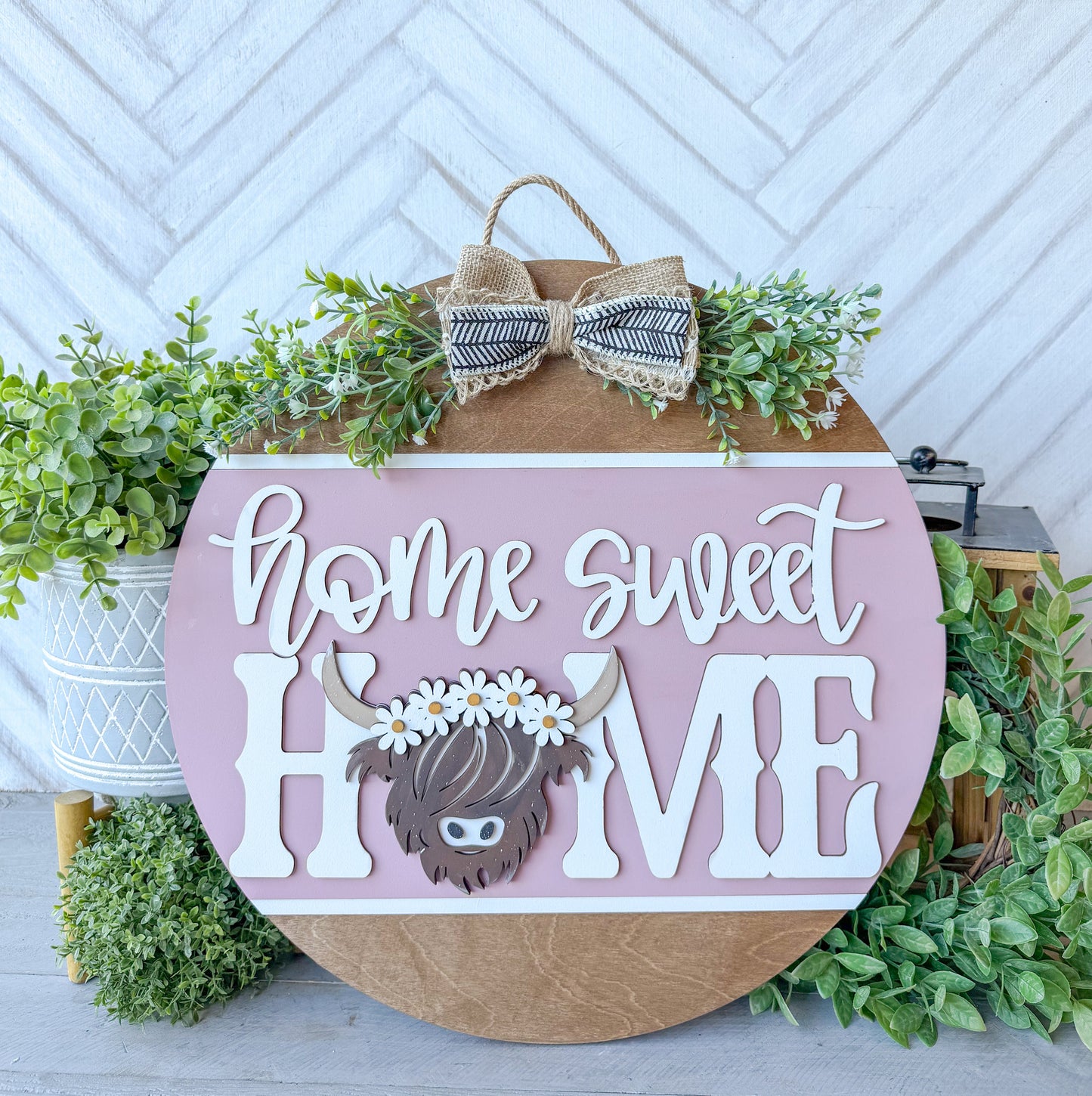 home sweet home highland door round