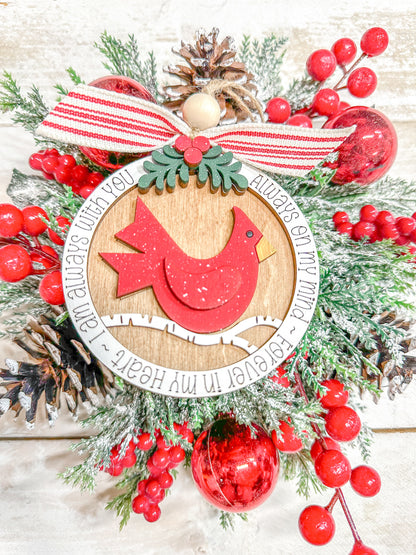 Always With You Cardinal Memorial Ornament
