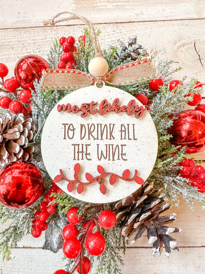 Most likely too funny Christmas ornaments or gift tags