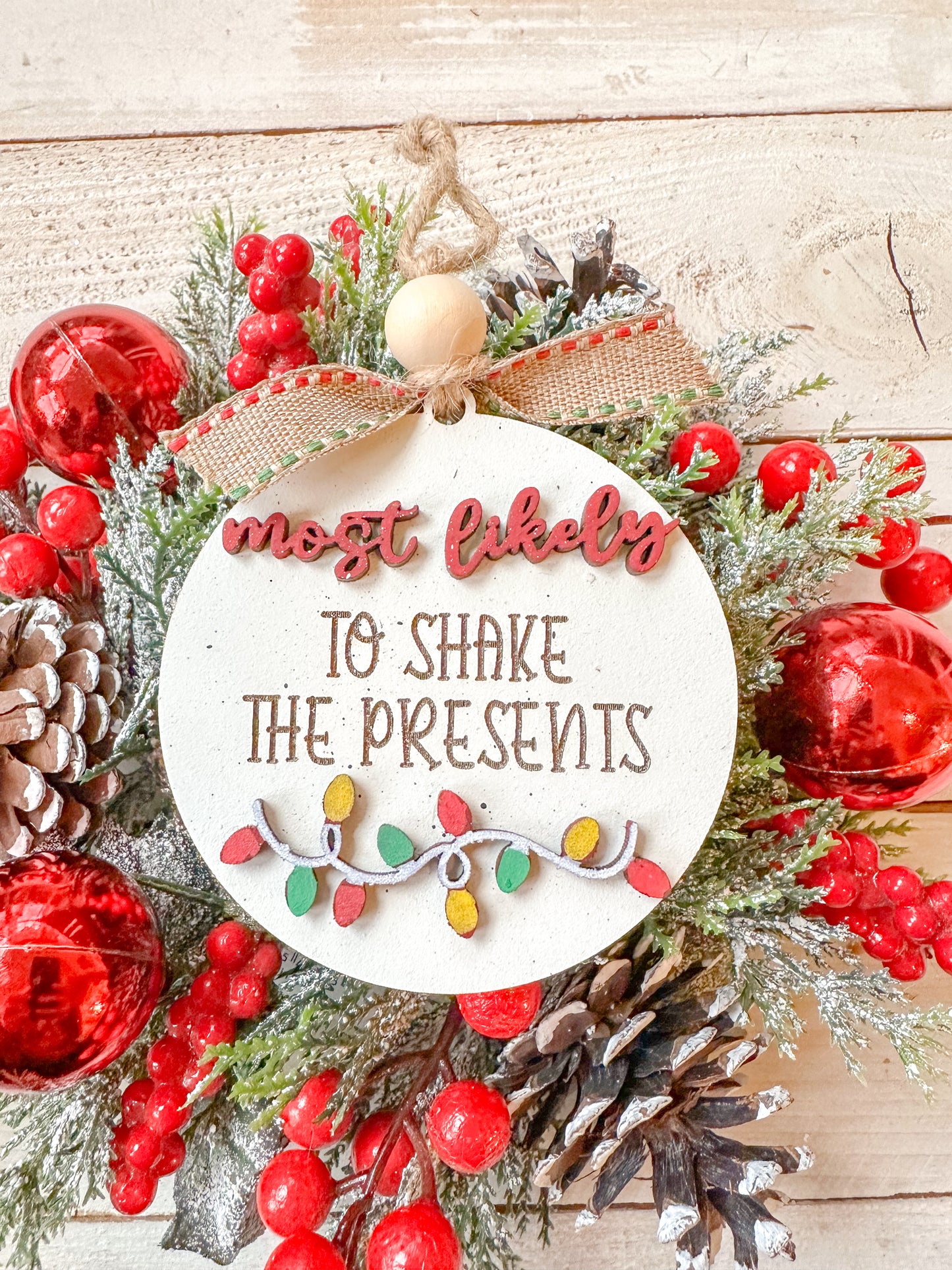 Most likely too funny Christmas ornaments or gift tags