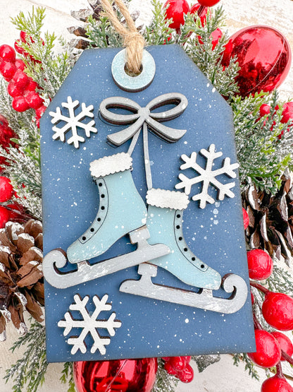 Ice Skates Gift Card Holder Tag Ornament