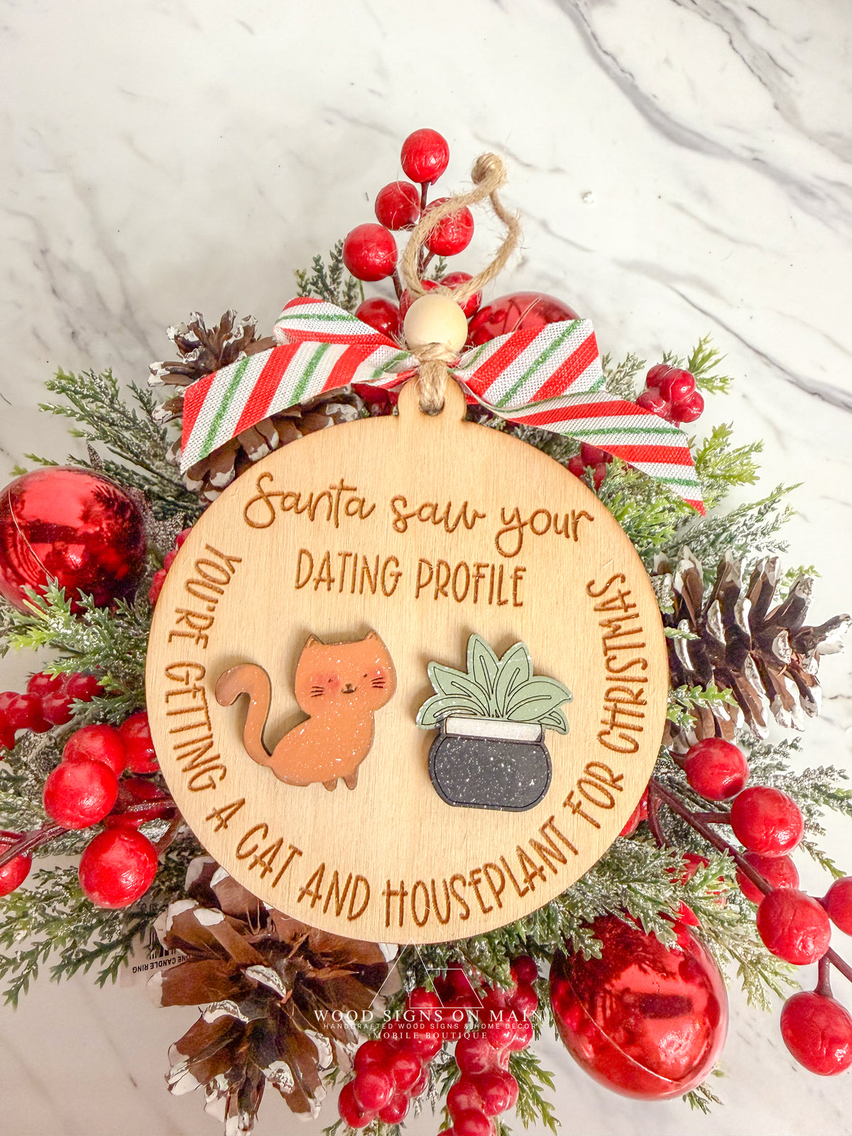 Santa saw ornament collection.