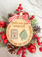 Santa saw ornament collection.