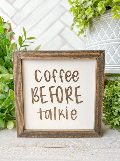 Coffee before talkie