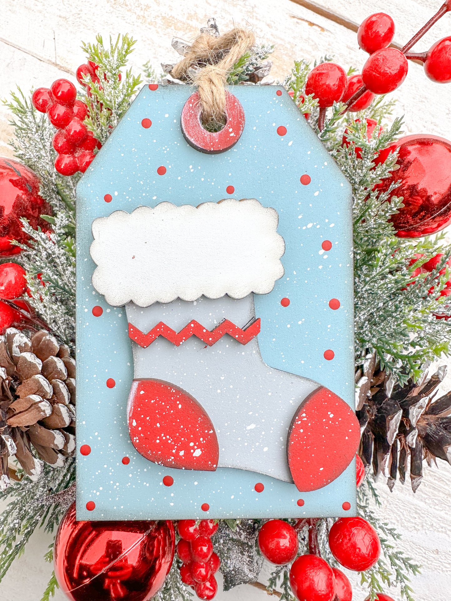 Christmas Stocking Gift Card HolderTag Ornament