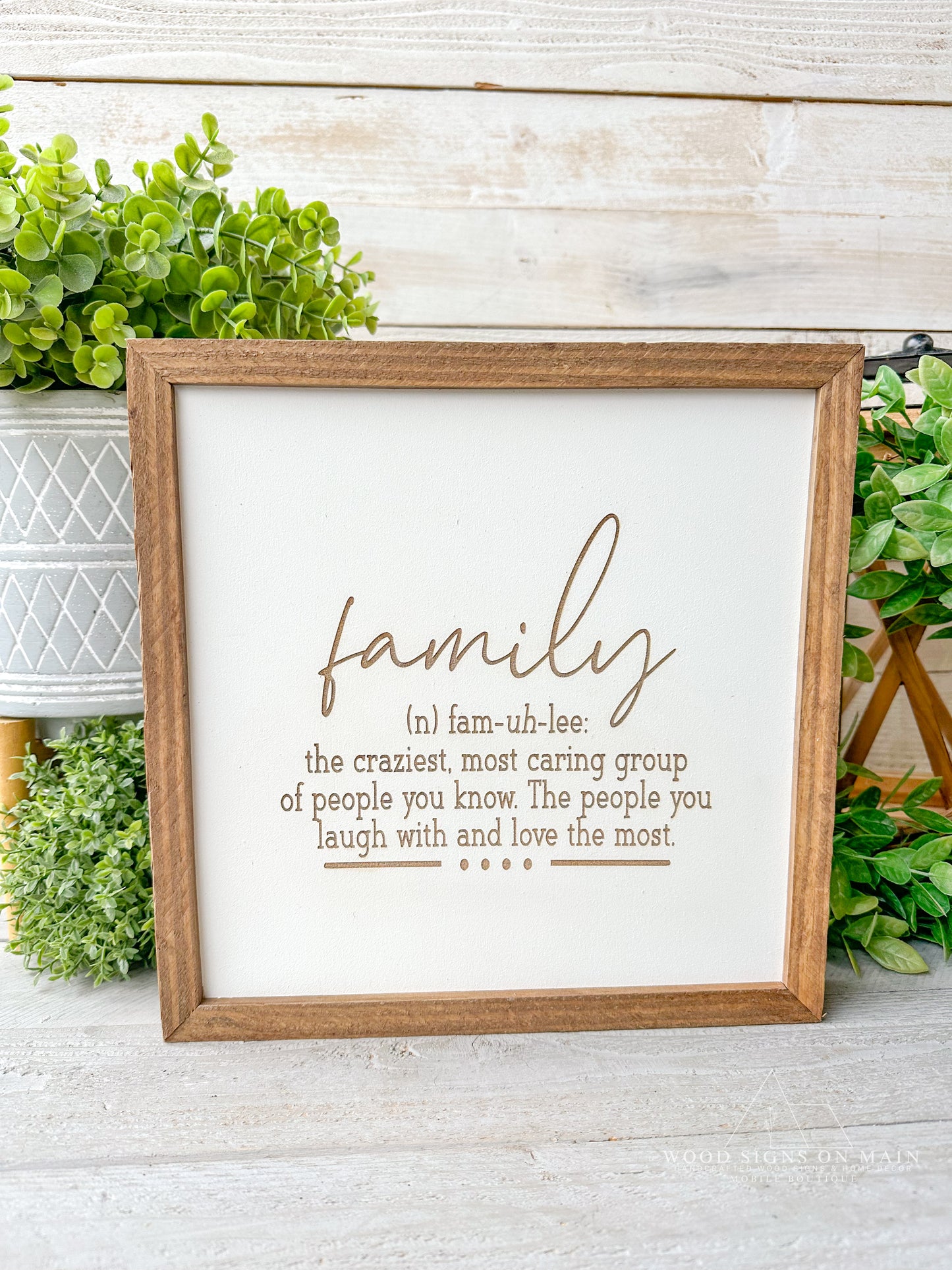 Family the craziest group of people....  laser engraved wood sign