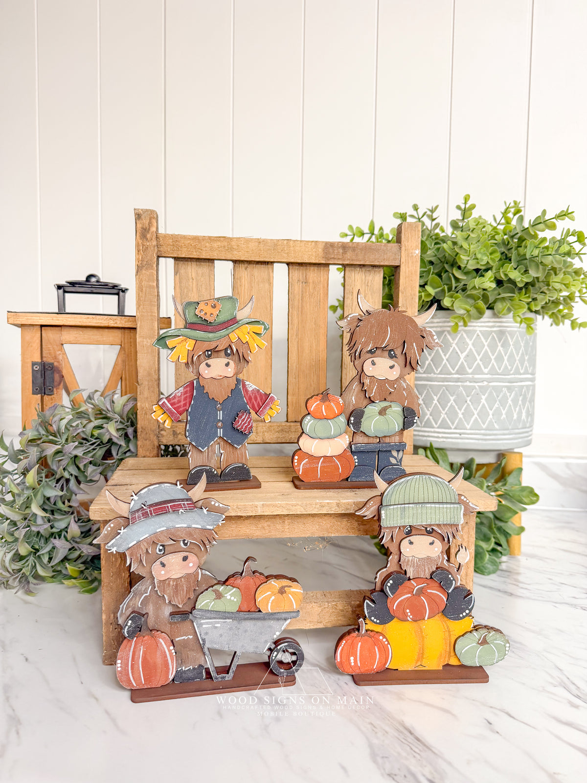 Fall Highland cows