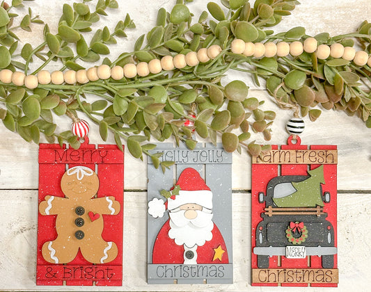 Christmas Pallet Gift Card Holder Ornaments