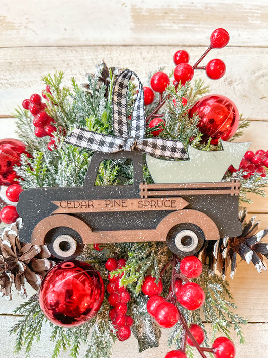 Black farmhouse inspired Christmas tree ornament