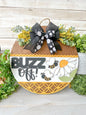 Buzz Off! 18" Round Bee-Themed Door Hanger