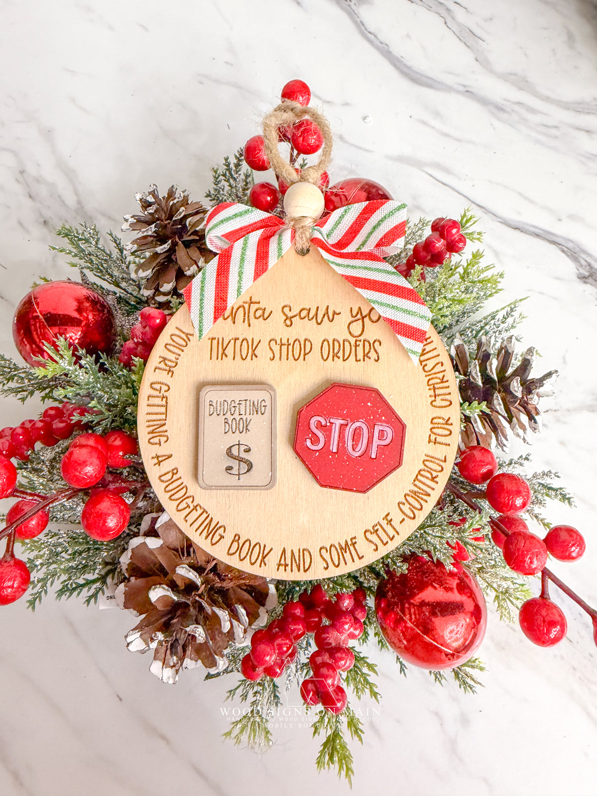 Santa saw ornament collection.