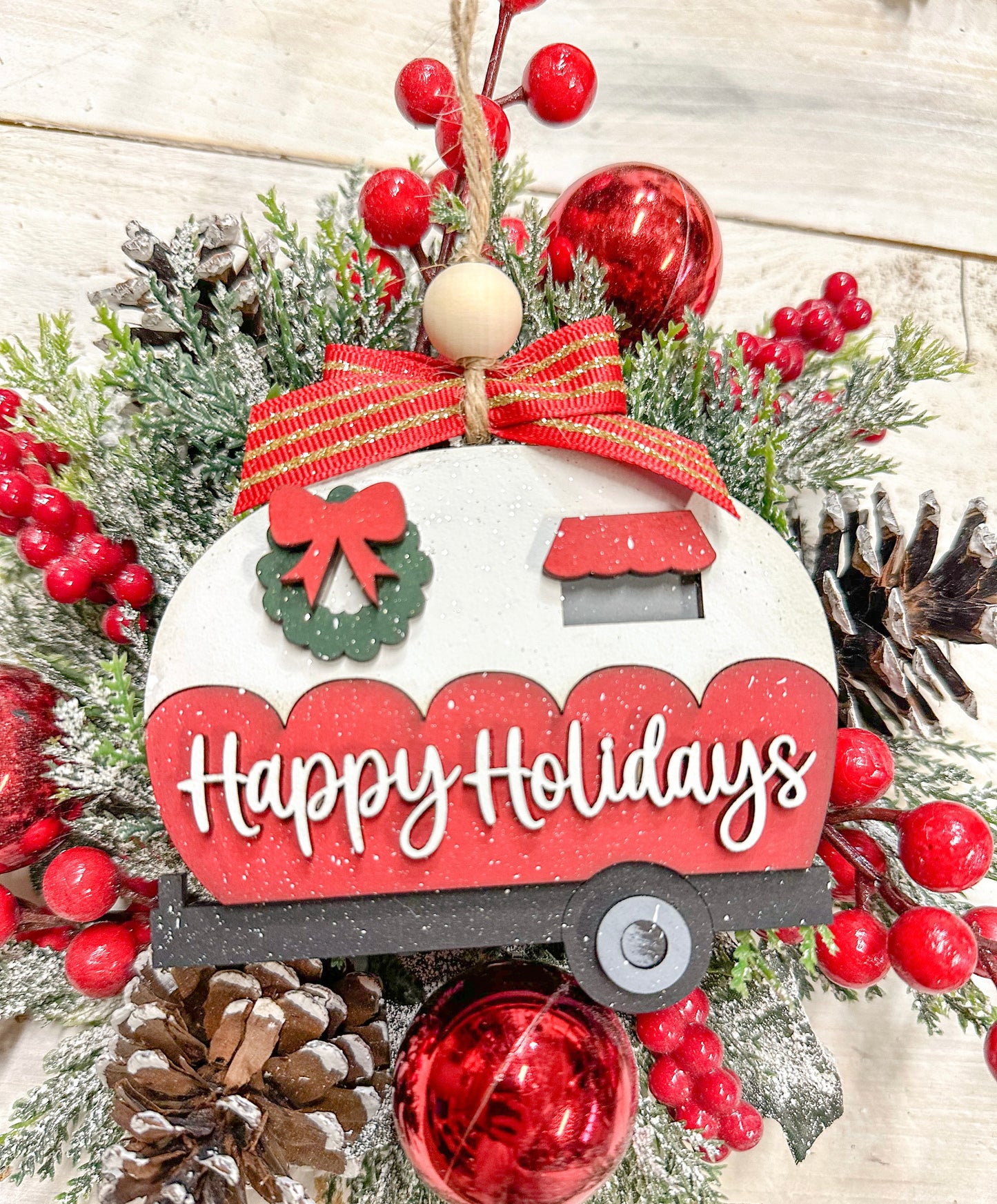 Happy Holidays Camper Ornament