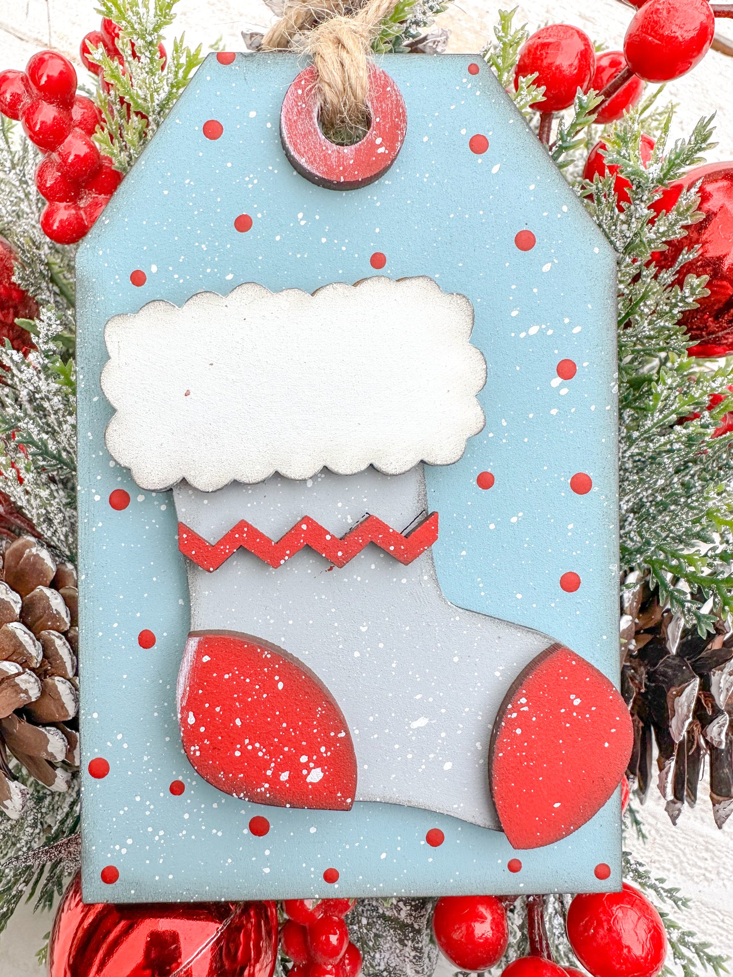 Christmas Stocking Gift Card HolderTag Ornament