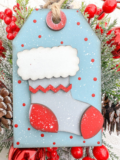 Christmas Stocking Gift Card HolderTag Ornament