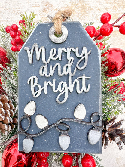 Merry and Bright Gift Card Holder Tag Ornament