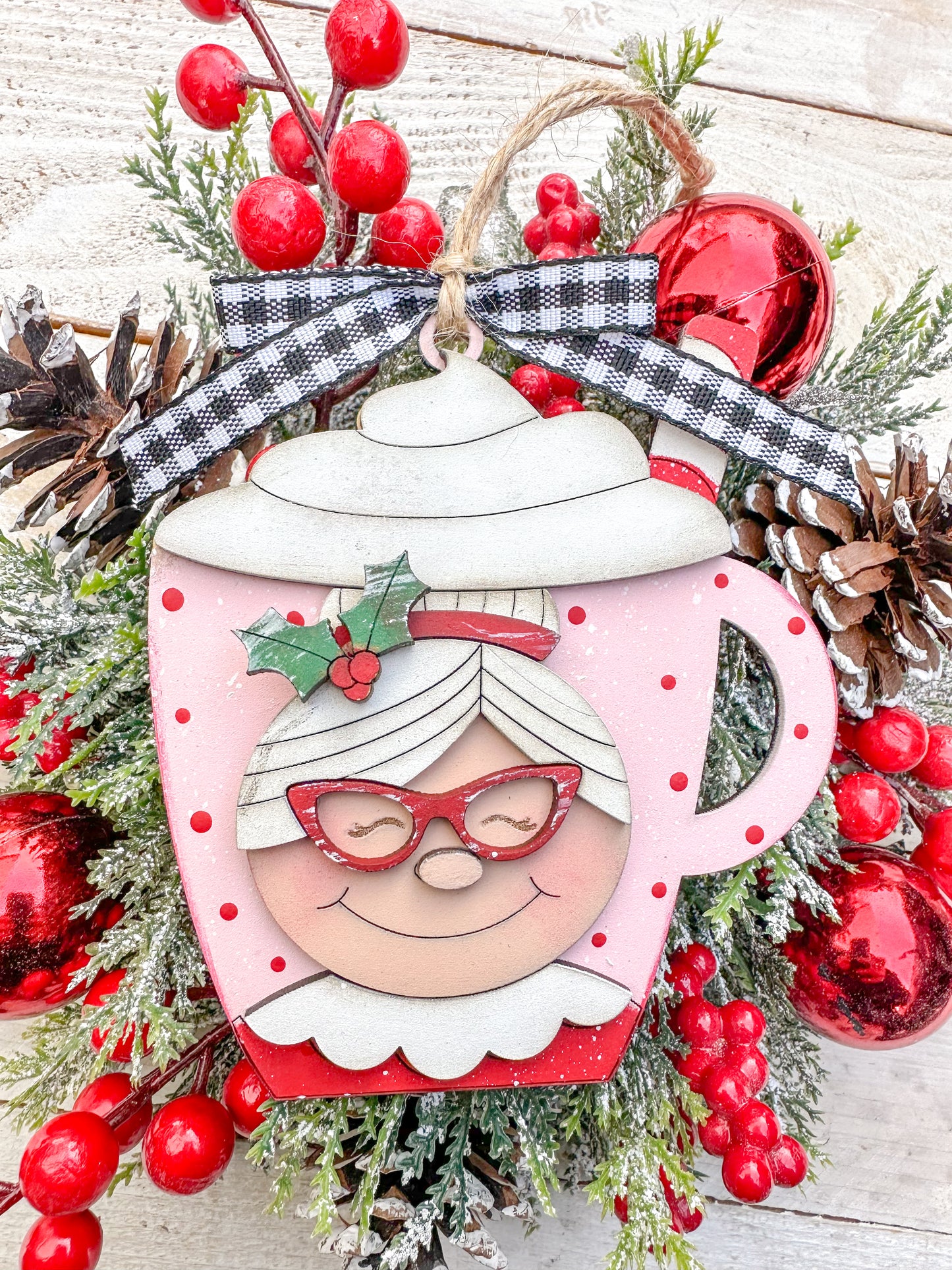 Mrs. Claus Hot Cocoa Ornament