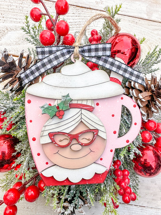 Mrs. Claus Hot Cocoa Ornament