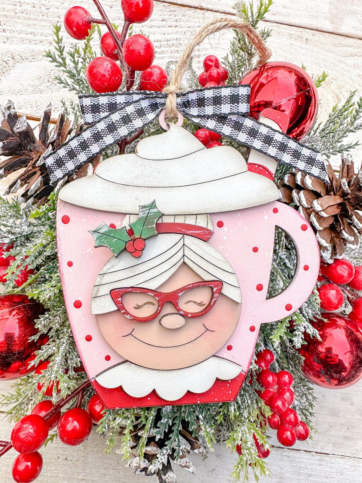 Mrs. Claus Hot Cocoa Ornament
