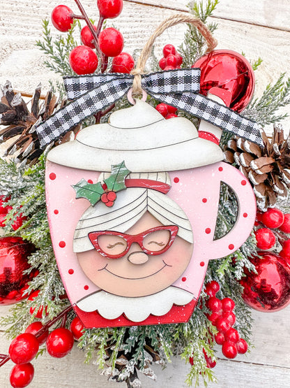 Mrs. Claus Hot Cocoa Ornament