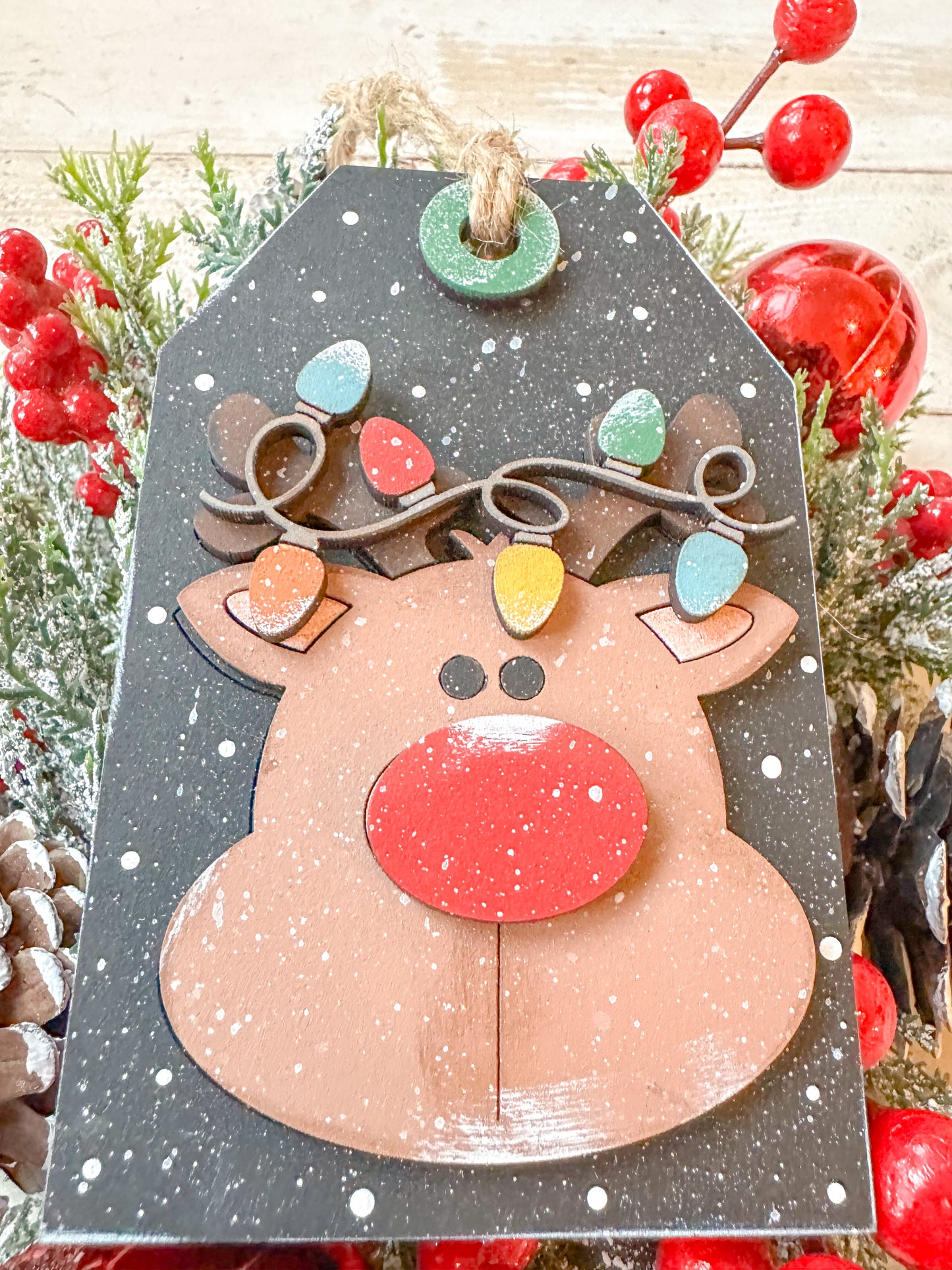 Reindeer Gift Tag Ornament
