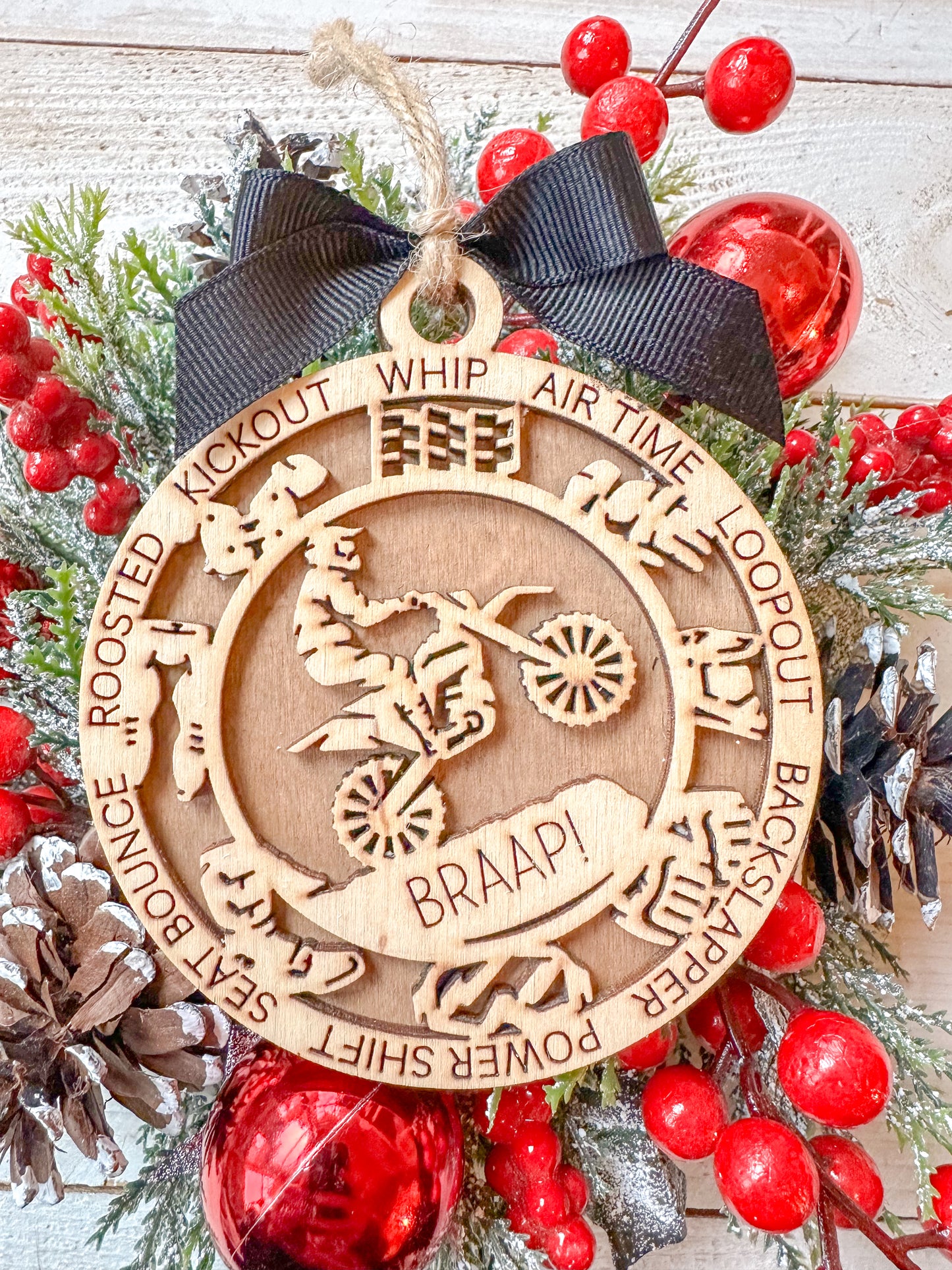 Motocross Action Ornament