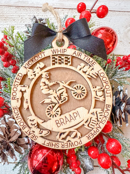 Motocross Action Ornament