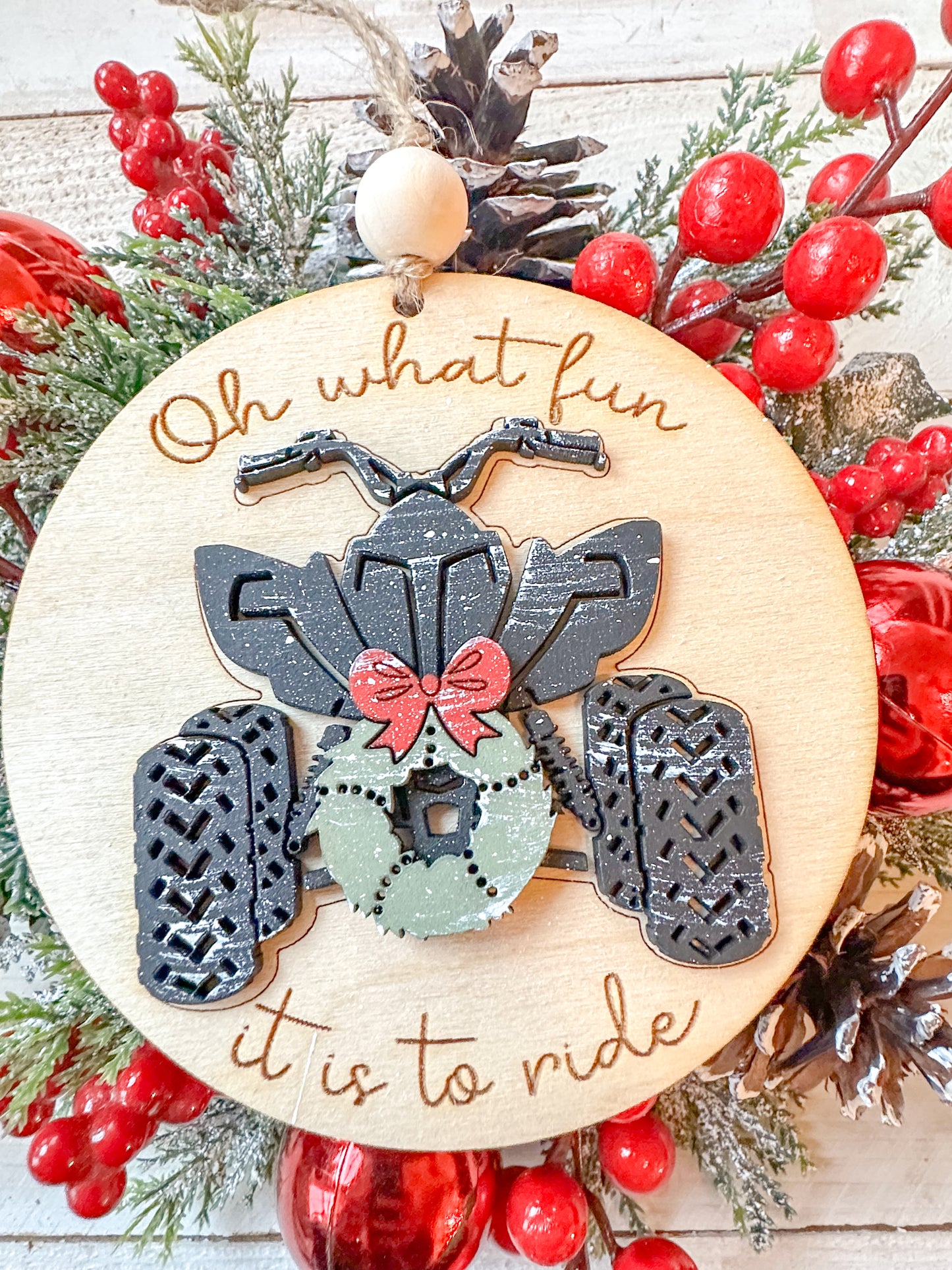 Oh, What Fun It Is to Ride Squad / Four-Wheeler Ornament: